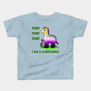 Roar roar roar, I'm a nonbinosaur Kids T-Shirt
